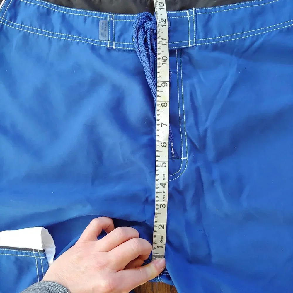 Beach Rays Blue, Black, White Board Shorts Swim Trunks Size Men's 38